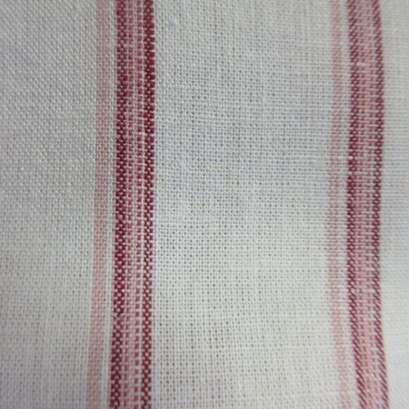 SPLENDID Ladies Linen Blend Shirt Blouse Sz L Yoked Red Wht Strip V Neck Top NWT - Picture 5 of 13